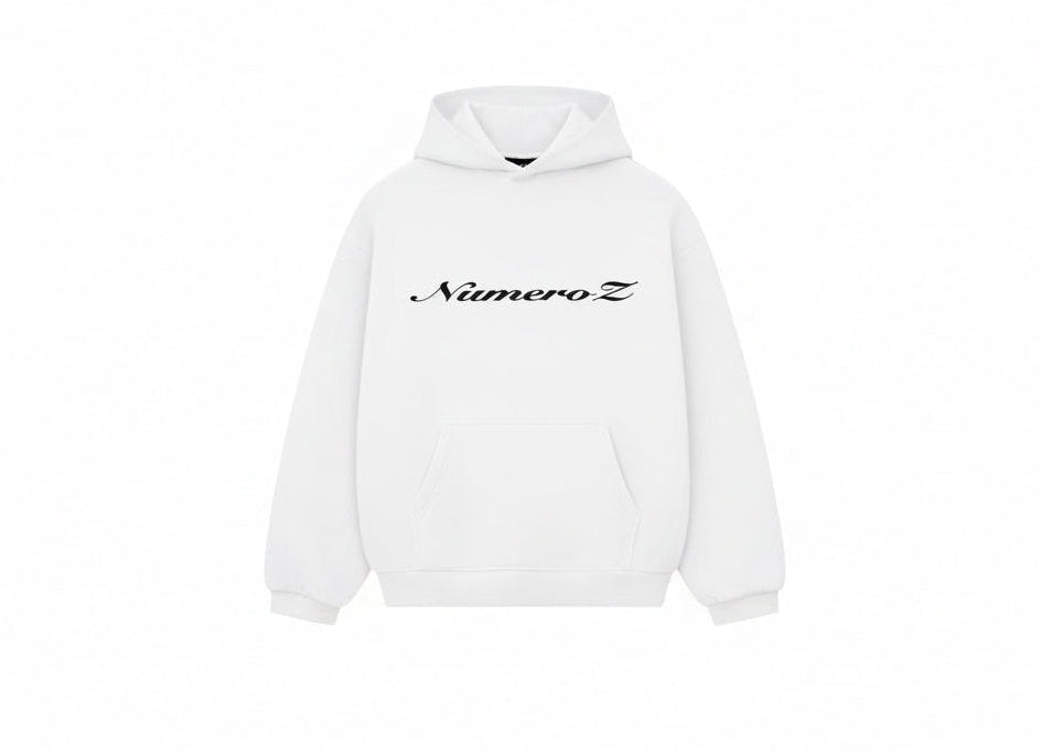 SWEATSHIRT NOIR NUMERO Z ROYAL BLANC