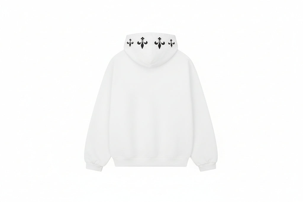 SWEATSHIRT NOIR NUMERO Z ROYAL BLANC