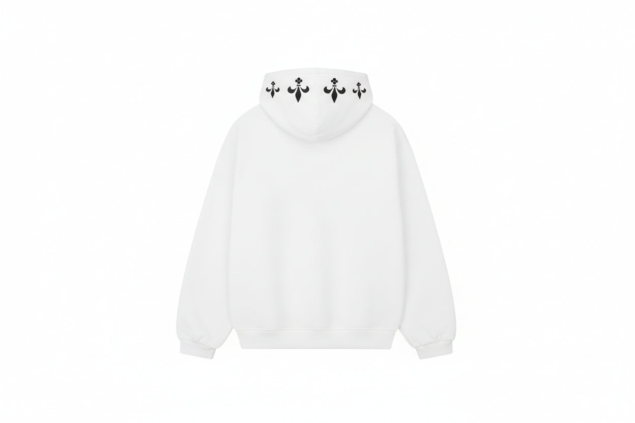 SWEATSHIRT NOIR NUMERO Z ROYAL BLANC