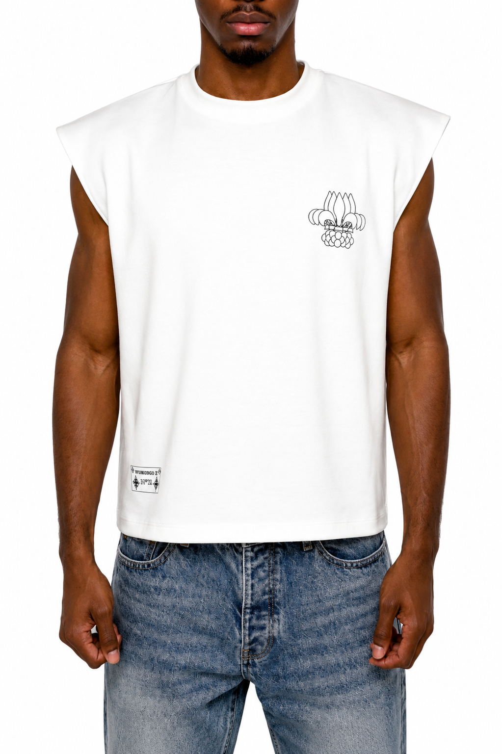 T SHIRT SANS MANCHE WHITE