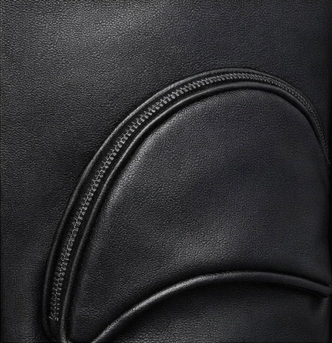 LEATHER POCKETS JACKET DARK
