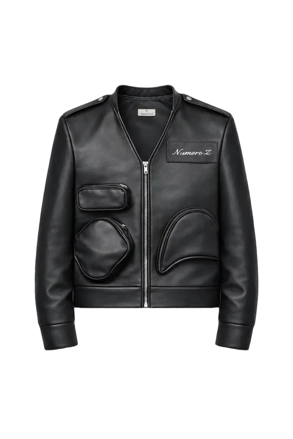LEATHER POCKETS JACKET DARK
