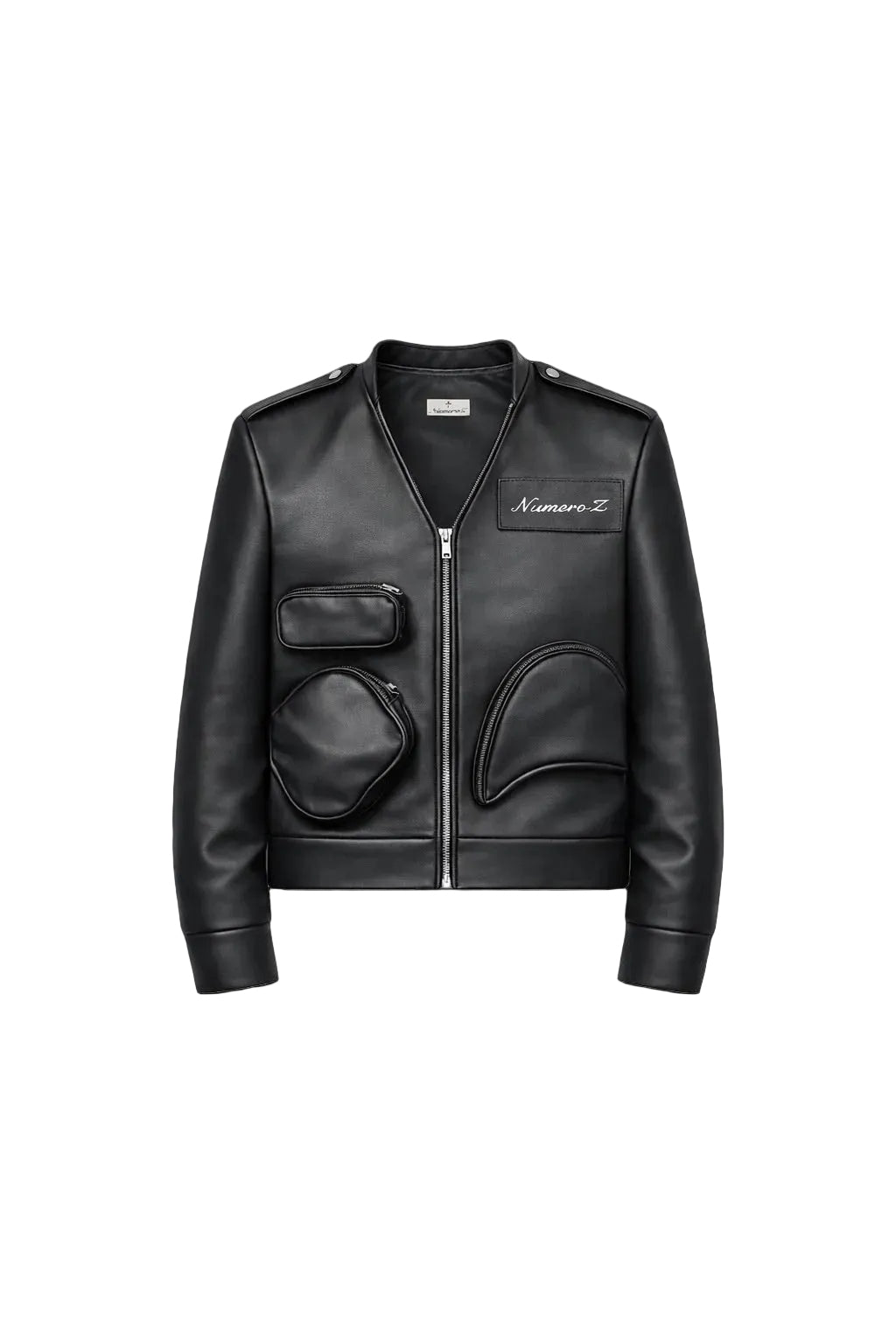 LEATHER POCKETS JACKET DARK