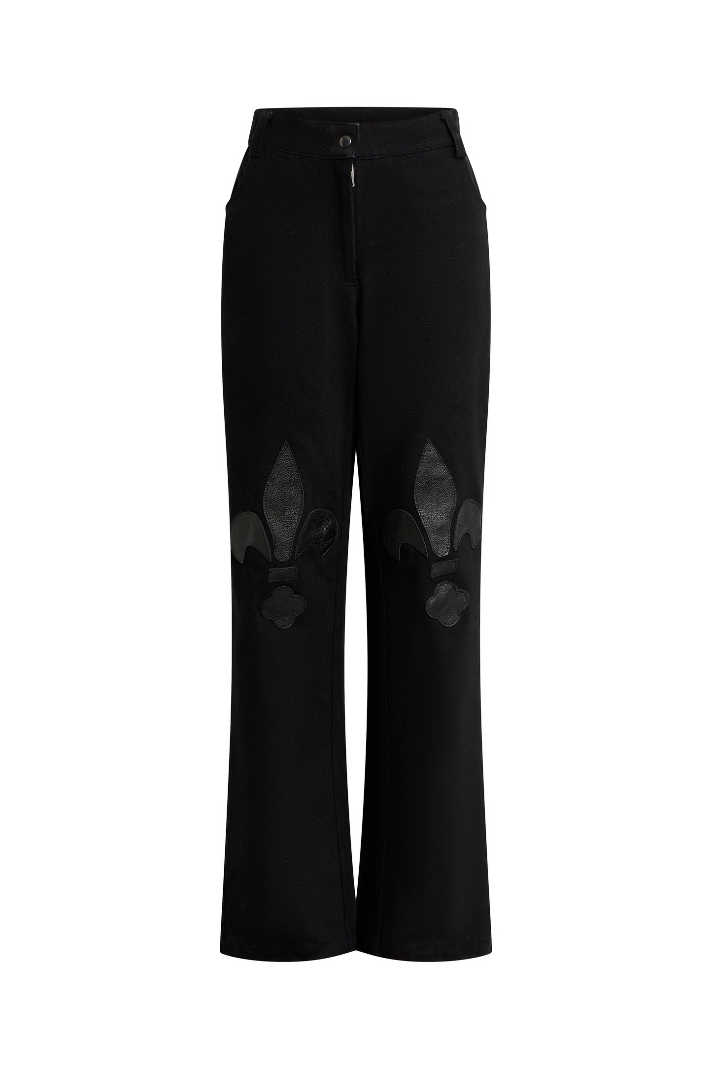 PANTALON DENIM NOIR FLARE
